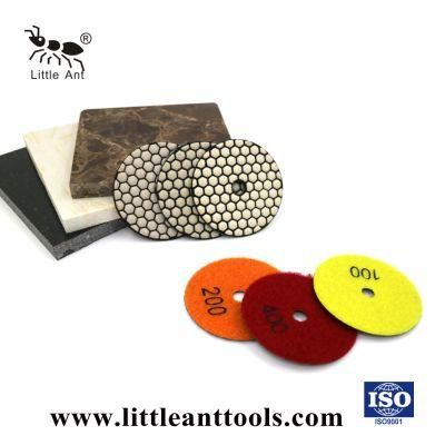 4&prime;&prime; 5&prime;&prime; Flexible Dry Abrasive Diamond Polishing Pad, Diamond Grinding Disc