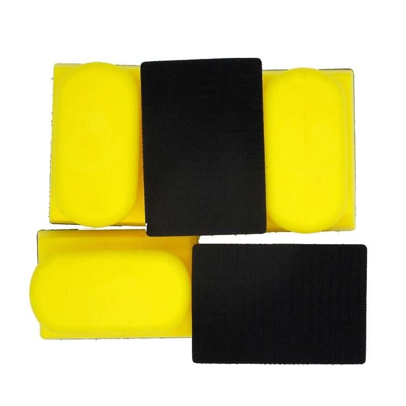 66X96mm Foam Hand Sanding Block Hand Pad Polishing Pad for Hook and Loop Disc