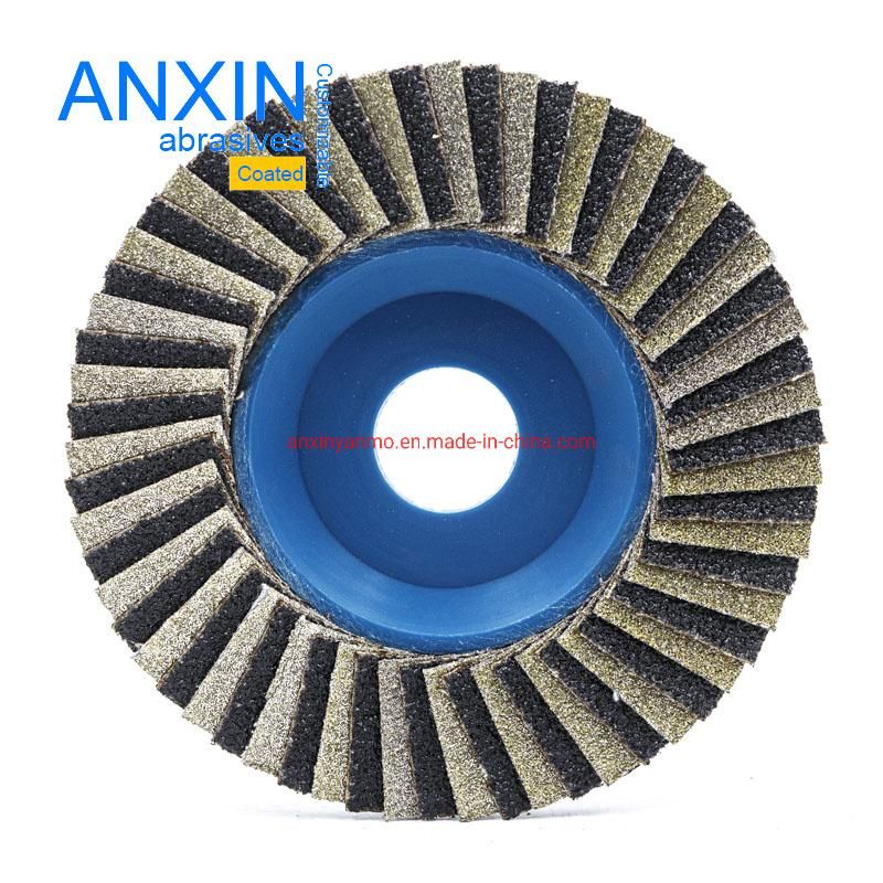 Diamond Flap Disc Interleaved with Silicon Carbide Cloth