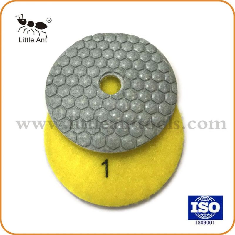 4"/100mm Pressed Dry Diamond Floor Polishing Pad Abrasove Tools Grinding Disk for Granite Marble Concrete