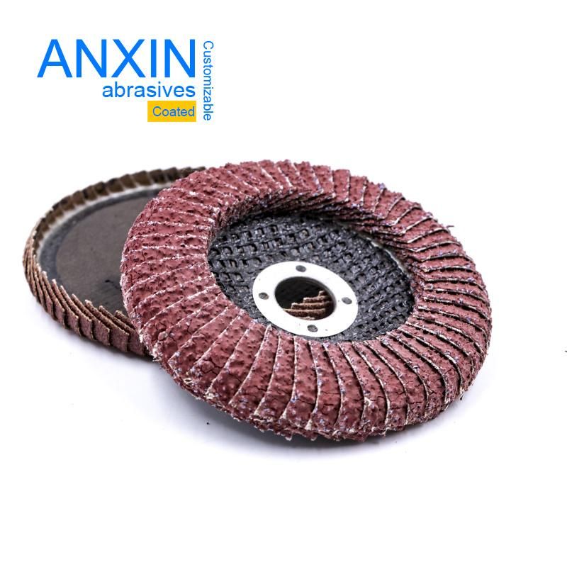 Curved Flap Disc with Fiberglass Backing for Stainless Steel Grinding