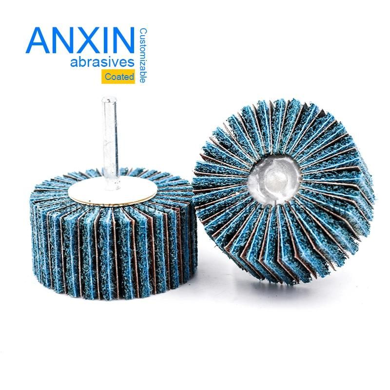 Surface Condition Mounted Flap Wheel with Sand Cloth Interleaf for Polishing