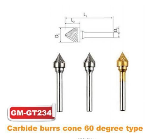 Cone 60 Degree Type Carbide Burrs (GM-GT234)