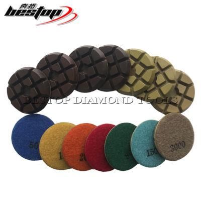 3 Inch Resin Bond Diamond Dry Polishing Pads for Concrete and Terrazzo Floor