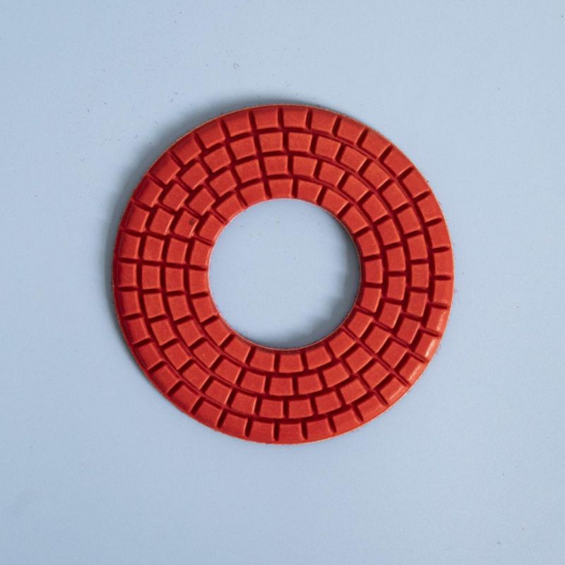 Qifeng Manufacturer Power Tools Diamond Wet Use 5" Polishing Pads with Big Hole for Marble Granite