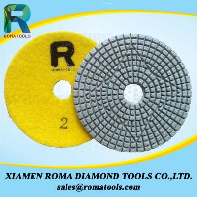 Romatools Diamond Polishing Pads Wet Use for Granite, Marble