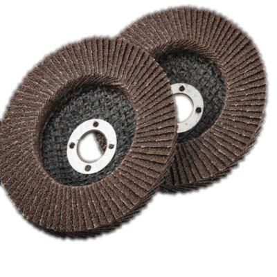 T27 Calcined Aluminum Oxide 100mm*16 Flap Disc with Fiberglass Cover