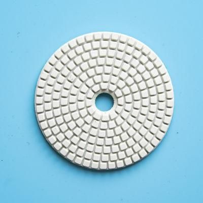 Qifeng Manufacturer Power Tool Factory Direct Sale 3&quot;/80mm White Diamond Wet Polish Pad Abrasive Grinding Wheel for Marble Granite