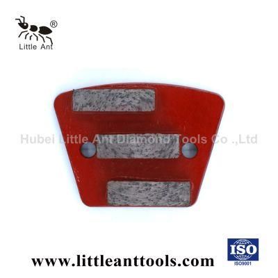 China 3 Segment Concrete Metal Diamond Grinding Plate