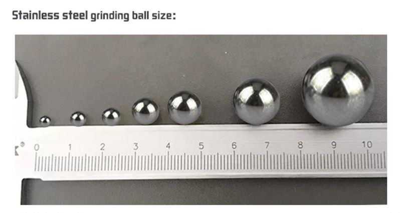 Planetary Ball Mill Machine Grinding Balls and Jars with 304 Stainless Steel for 8mm Size