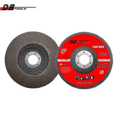 5&quot; 125mm Abrasive Flap Disc Heated Alumina Oxide for Derusting for for Stainless Steel P80