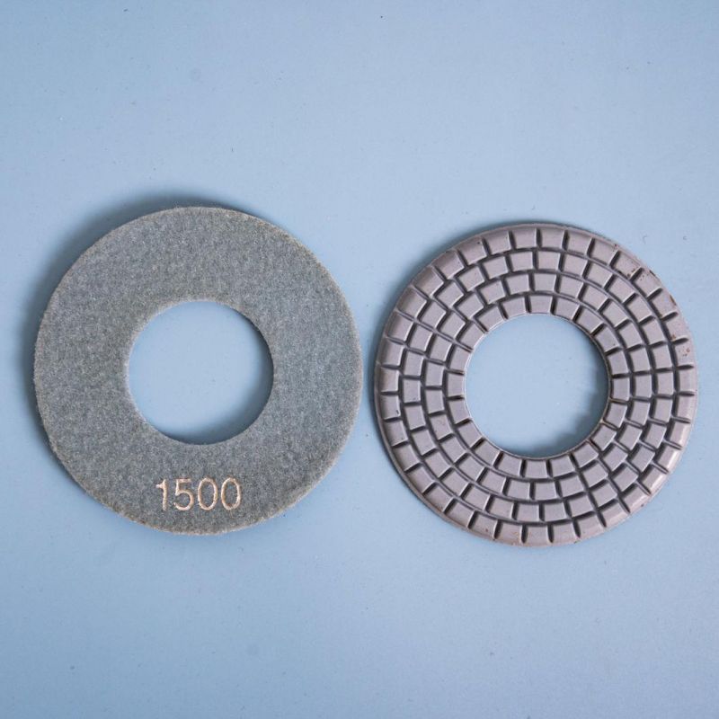 Qifeng Manufacturer Power Tools 7-Step Marble&Granite Big Hole 5" Diamond Wet Polishing Pads