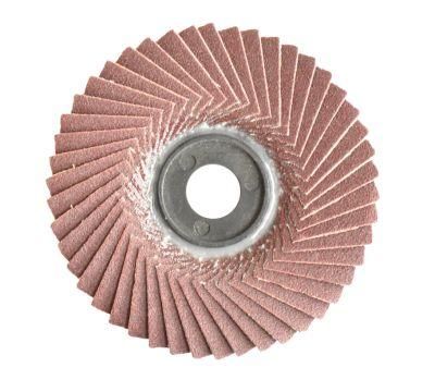 4 Inch Abrasive Tool Flower Aluminium Radial Flap Disc with Higher Grinding Efficiency Mainly for Korea Market