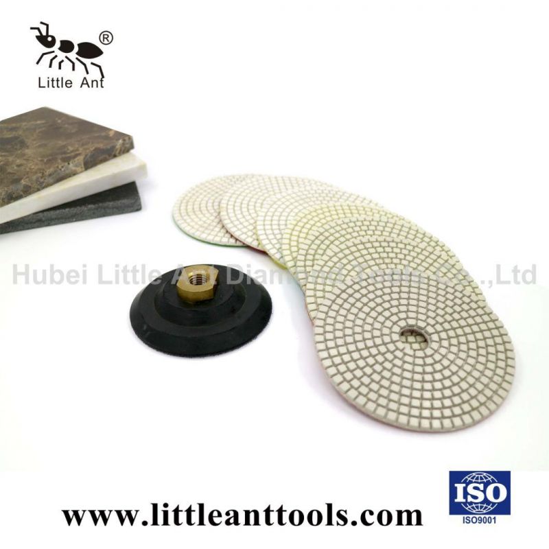 4" 100mm Diamond Flexible Wet Polishing Pads, Diamond Tools for Marble, Granite