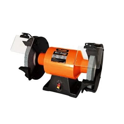 Professional 220V Cast Iron Base 250mm Electrical Bench Grinder with Safety Switch for DIY