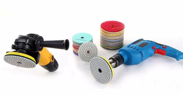 3 Inch 75mm Wet Flexible Diamond Polishing Pad Set for Granite Marble Stone Grinding