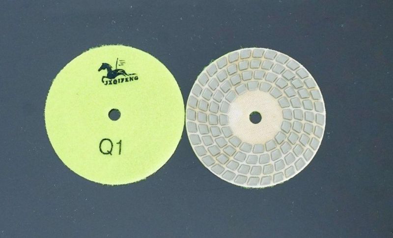Top Manufacturer Qifeng Diamond 4-Step Dry Polishing Pads for Marble/ Granite