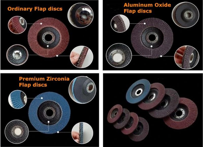 Hardware and Power Tools 4.5" X 7/8" Premium High Density Aluminium Oxide Type 29 Flap Disc 60 Grit