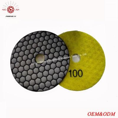 100mm Good Performance Resin Dry Polishing Pads for Stone