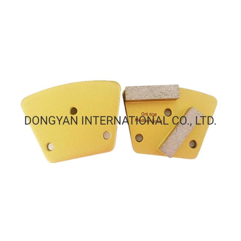 Concrete Floor Diamond Grinding Shoes Polishing Plate with 2 Segment