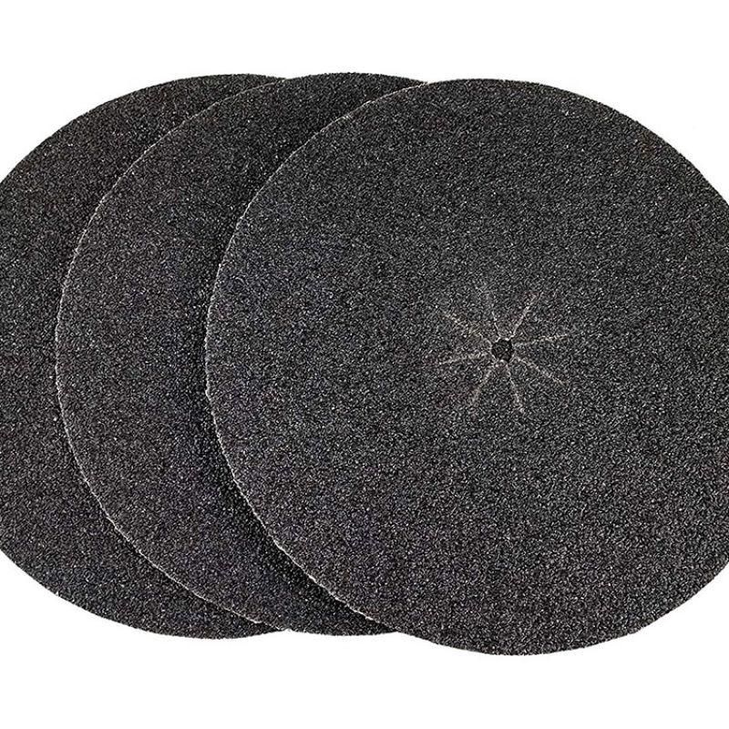 7′′ Heavy Weight Silicon Carbide Paper Center Holes Abrasives Plain Backed Edger Sanding Discs Fiber Disc for Floor Sanders