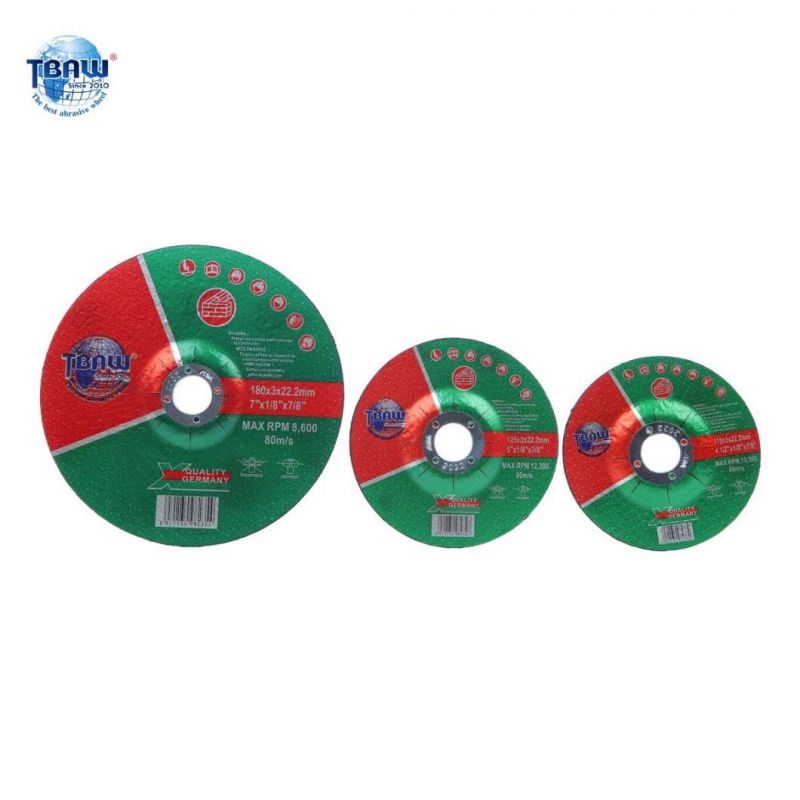 105 115 125 150 180 230mm Thickness 3mm Metal Steel Cut-off Polishing Disc Cutting and Grinding Wheel T42