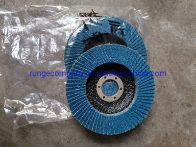 Electric Power Tools Parts 4.5 Inch Aluminum Zirconia Abrasive Grinding Flap Disc Wheels for Brass, Copper, Stainless, Inox