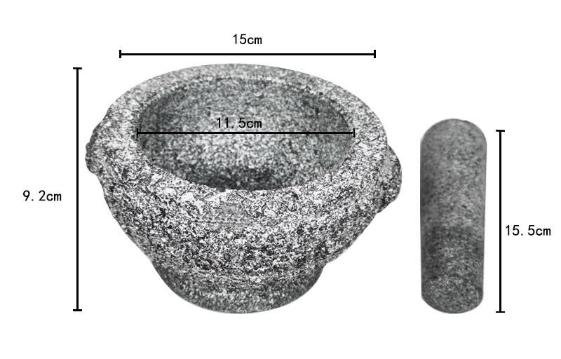 Good Quality SGS Approved Granite Mortars and Pestle Factory for Grinding Kitchenware