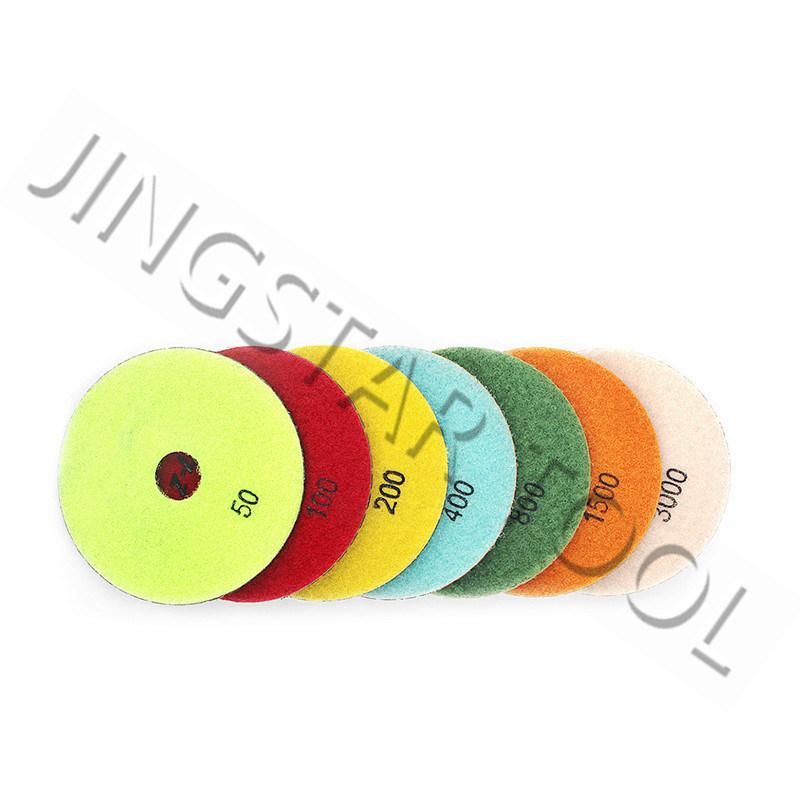 4" 100mm Marble Floor Polishing Pads for Wet Use Flexible Polishing Pad