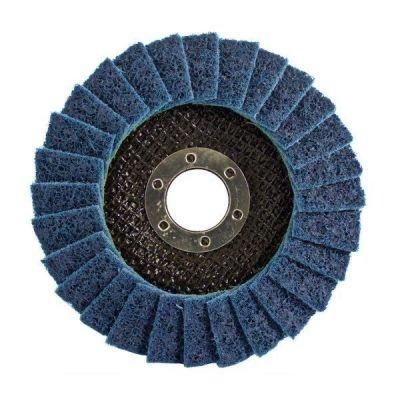 100*16 Blue Non-Woven Flap Disc as Abrasives Tooling for Metal Stainless Steel Fine Polishing