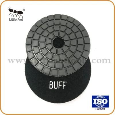 4 Inch White/Black Quartz Diamond Polishing Pad with Buff Grit