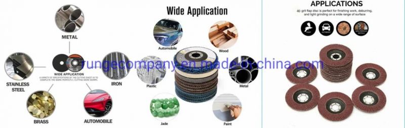 Type 27 Aluminum Abrasive Flap Wheel Flap Discs 4-1/2 Inch for Stainless Steel Metal Power Tools Angle Grinder