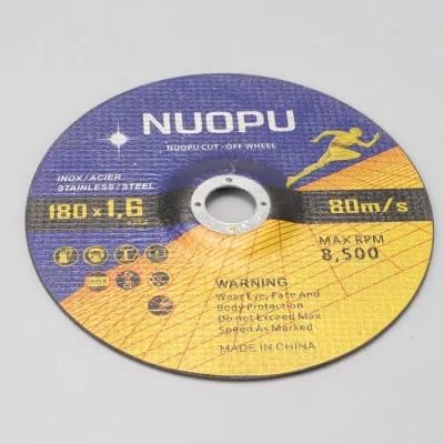 Abrasive Grinding Disc Cutter Grinding Wheel Specification 180X1.6X22.2mm