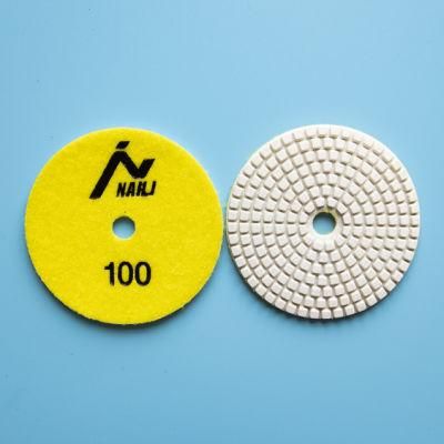 Diamond Tools Wet Polish Pad White Abrasive Polishing Pad Grinding Wheel for Marble Quartz