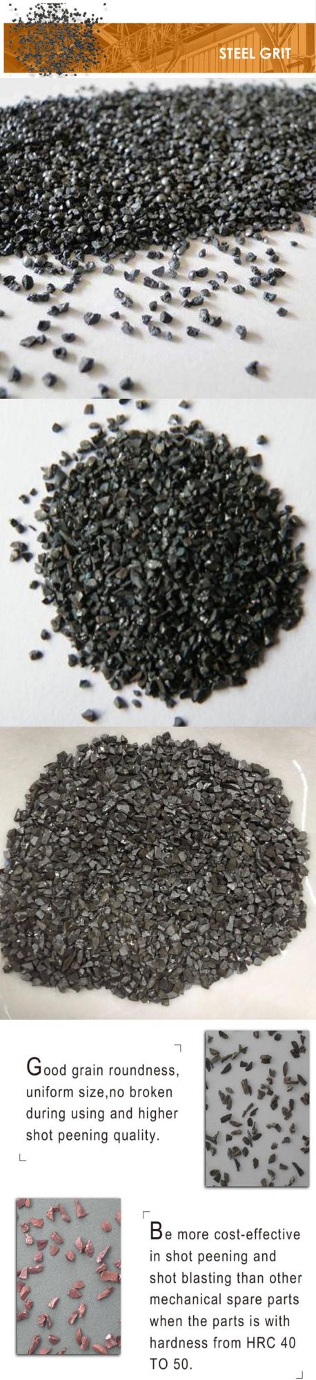 Environmental-Friendly Cast Steel Grit G80 for Surface Treatment