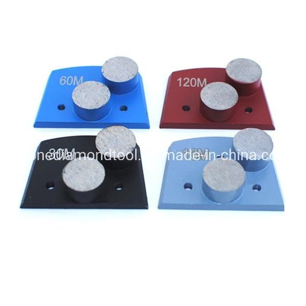 Double Button Round Segments Phx Metal Diamond Grinding Disc Pad