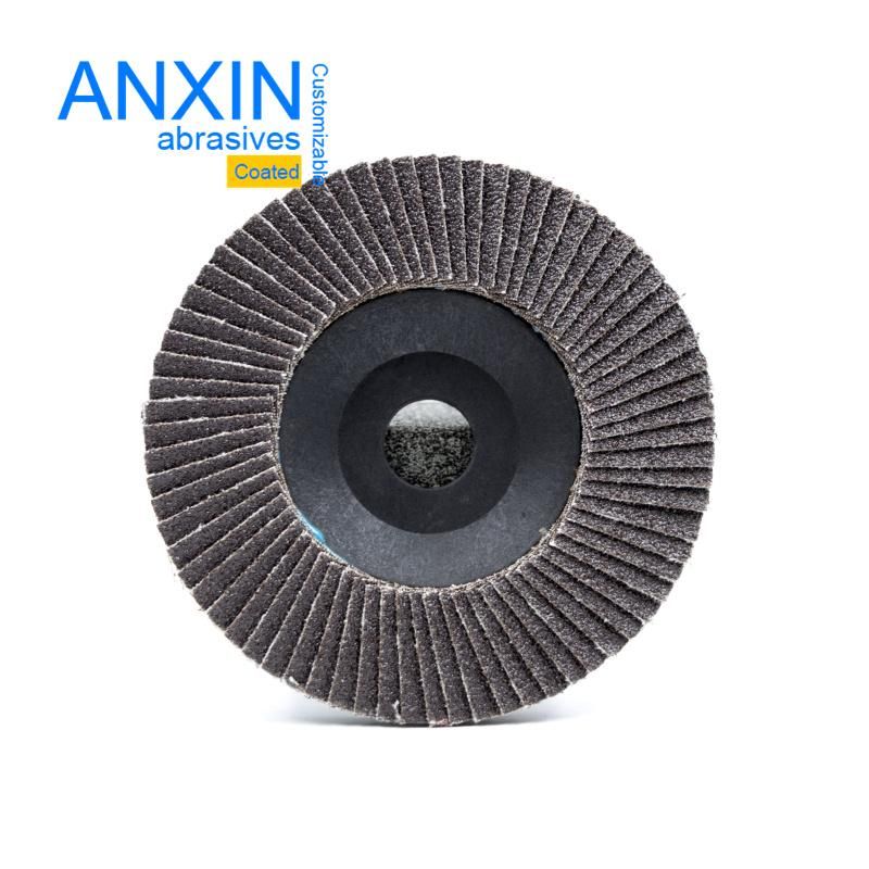 Calcined Aluminium Oxide Flap Disc Black Nylon Backing Stainless Steel and Metal Grinding