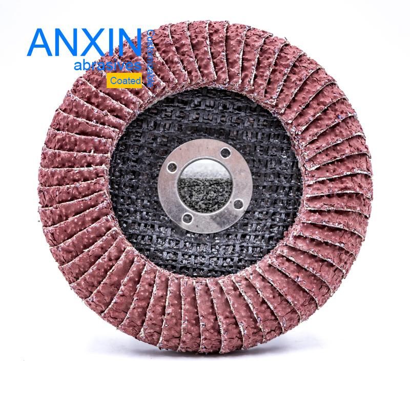 Curved Flap Disc with Fiberglass Backing for Stainless Steel Grinding