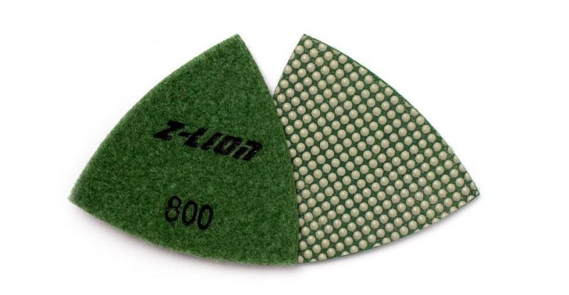 Zlion High Quality 80X80X80mm Resin Bond Triangle Diamond Polishing Pad