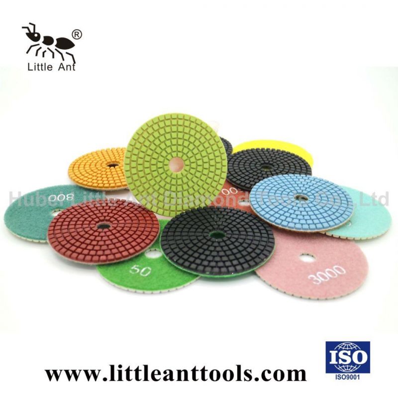 100mm Flexible Diamond Wet Polishing Pads for Marble & Granite