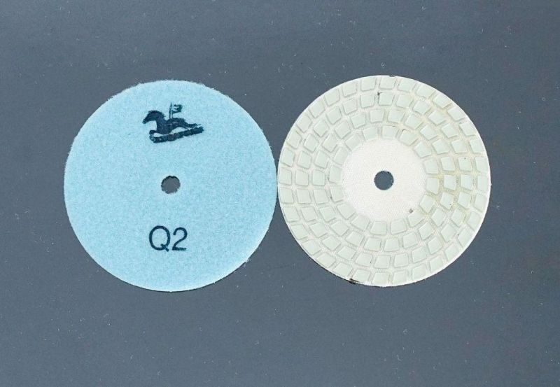 Qifeng Four Steps Diamond Resin Dry Polishing Pad for Nature Stones
