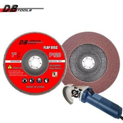 7&quot; 180mm Abrasive Tools Grinding Flap Disc 22mm Hole Aluminum Oxide T27 T29 for Derusting Grit120