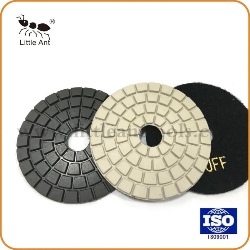 4 Inch Buffing Pads 3mm White Pad Granite Buffing Pad