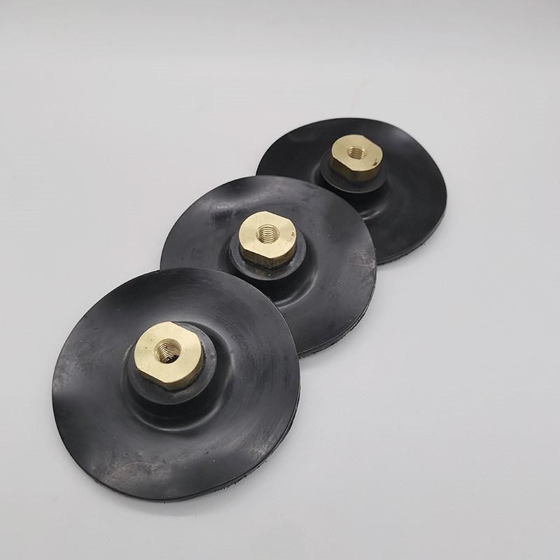 Flexible 4 Inch Backing Diamond Polishing Pads for Stone Marble Floor Granite Holder Base Soft Rubber Backer Pad