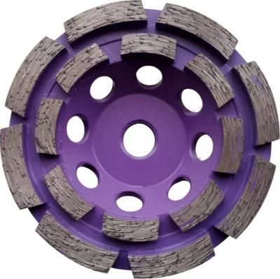 Double Row Diamond Grinding Disc Cup Wheel for Marble Concrete