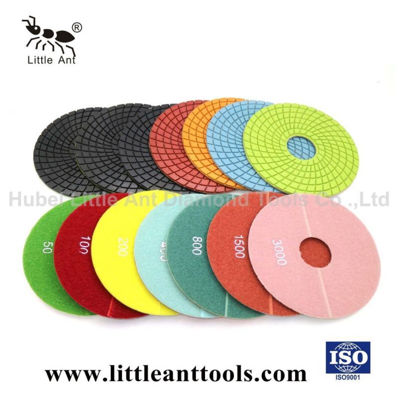 7" Resin Color Wet Diamond Polishing Pad for Light Granite, Marble with Sharp, Long Lifespan