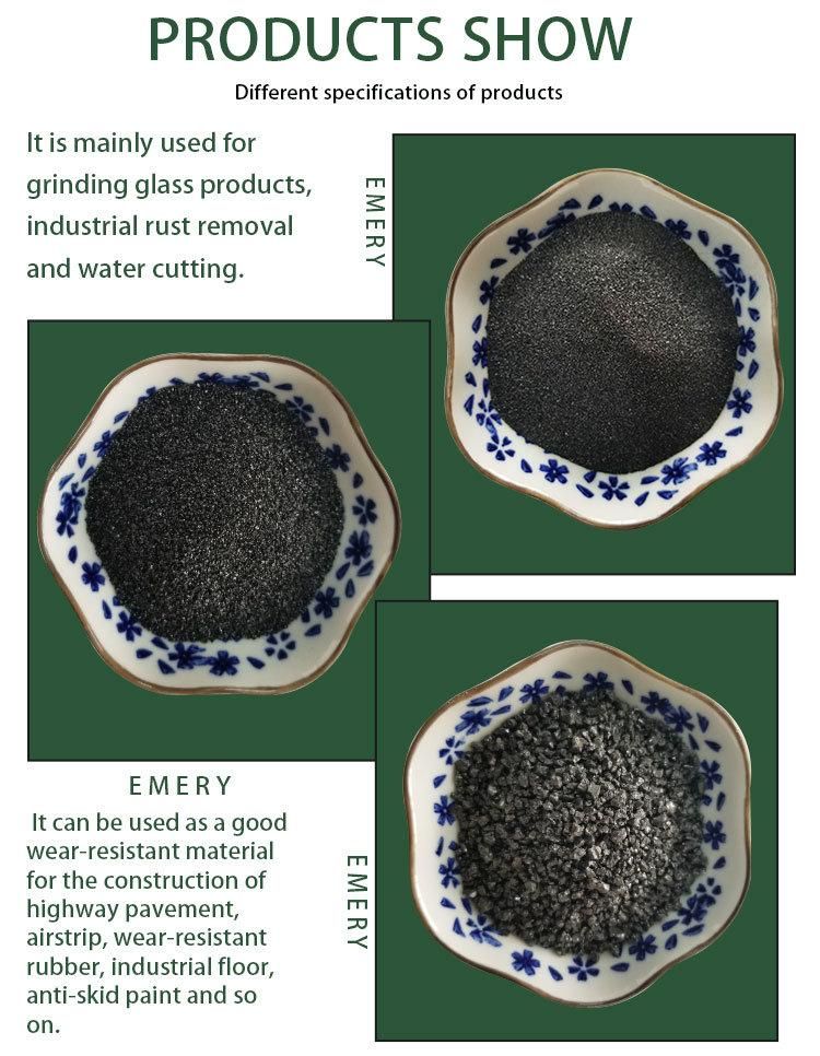 Wholesale Price Black or Gray Emery Particles for Abrasive Sandblasting Polishing