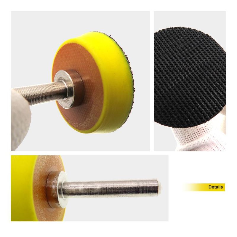1.5" 38mm Backup Sanding Pad 6mm Shank Sander Backing Pad Hook and Loop for Grinding & Polishing