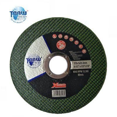 China Factory 4.5 Inch115X1.0X22.23mm OEM Abrasive Polishing Cut-off Disc Flap Tooling Cutting Wheels