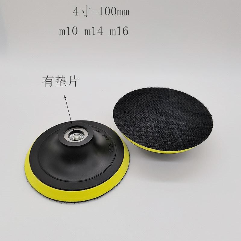 4 Inch M10/14/16/5/8-11 Thread Diamond Polishing Pads Pack Pad Foam Plastic Backer Pad Angle Grinder Adapter